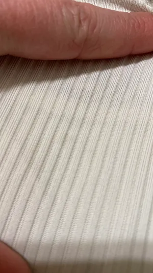 Chic White Ribbed Faux Button Tube Top Size M thumbnail 8