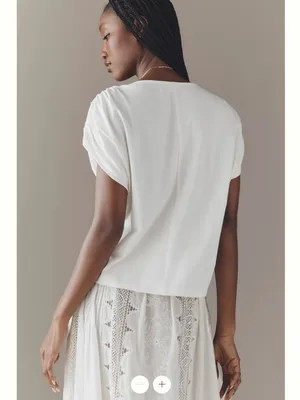 NWT Anthropologie x Nation Los Angeles Cotton Rebecca Boat-Neck Top thumbnail 3