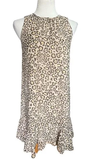 Womens Ann Taylor Loft Leopard Animal Print Sleeveless Dress - Sz XS thumbnail 1