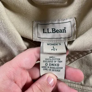 L.L.Bean Women’s Petite XL Jacket Khaki Brown Canvas Utility Field Coat thumbnail 7
