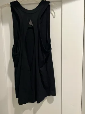 Victoria's Secret PINK black tank top with white 'PINK' text thumbnail 4