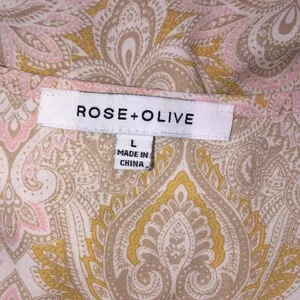 Rose & Olive size large pink paisley shirt thumbnail 6