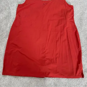 Nike Womens Bliss Luxe Training Dress Sleeveless Built in Short Tennis Orange 1X thumbnail 5