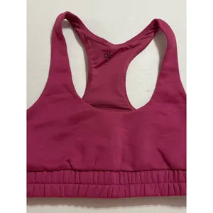 NWOT new ALO accolade sweatshirt bra medium raspberry sorbet thumbnail 3