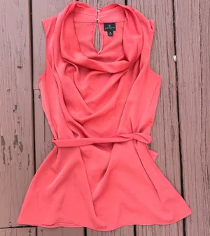 Worthington cowl neck coral tank S thumbnail 1