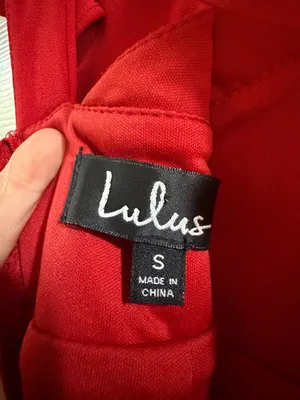 Lulu's Red Ruffle-Trim V-Neck Prom Gown thumbnail 7