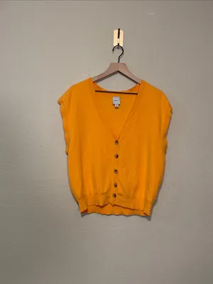 Anthropologie Maeve Slouchy Cardigan Sweater Vest Size Medium thumbnail 3