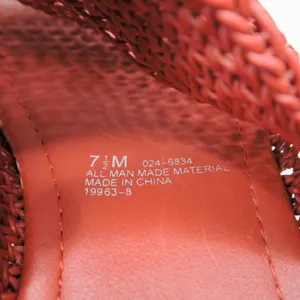 Vintage 90s Cabin Creek Red Woven Wedge Sandals thumbnail 9