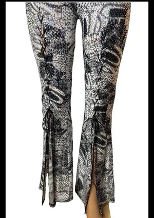 Holographic sequin flare pants Gray Size M thumbnail 3