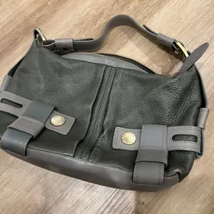 Michael Kors Gray Leather Purse thumbnail 3