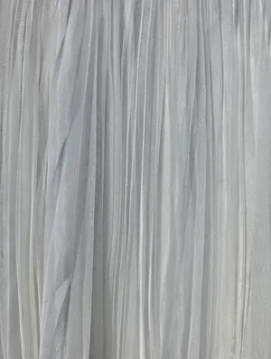 NEW Adrianna Papell white pleated tulle midi skirt thumbnail 3