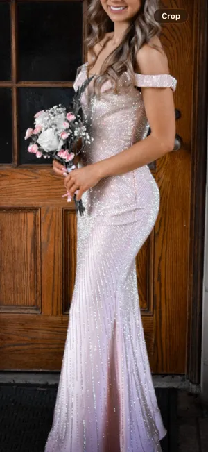 Prom Dress Sherri Hill Pink Sequin thumbnail 1