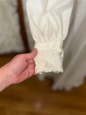 Pretty Vintage 1970s Simple Knit Wedding Gown thumbnail 5
