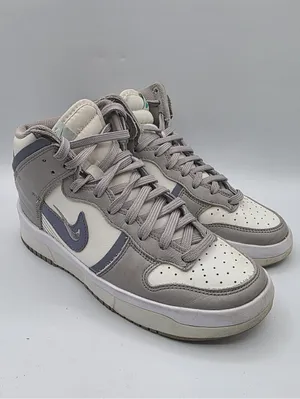 Womens NIKE DUNK HIGH UP SAIL IRON White PURPLE GREY Size 8 grunge Streetwear thumbnail 8