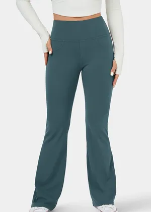 Halara 05H3- High Waisted Back Pocket Flare Yoga Leggings. Size Small thumbnail 1