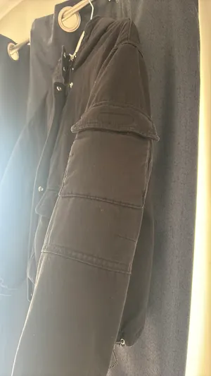 H&M Black Cargo Jacket thumbnail 5