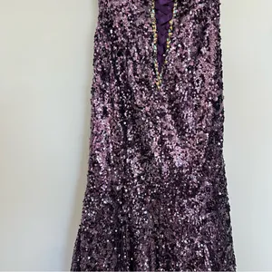 Cinderella Divine Purple‎ Strapless Sequin Beaded Corset Back Long Gown Dress 4 thumbnail 8