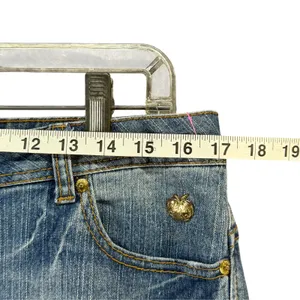 Vintage Apple Bottoms Y2K Jeans Womens 34x34 9/10 Blue Gold Accents Low Rise thumbnail 9