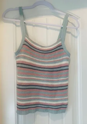 Pink Rose Knit Tank Top thumbnail 1