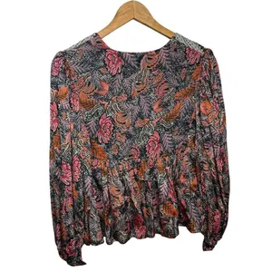 Anthropologie Verb Pallavi Long Sleeve Flowy Blouse Sz. M thumbnail 6