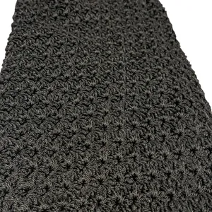 Black Knit Purse Shoulder Bag‎ Hippie Neutral Bohemian Casual Comfy Lightweight thumbnail 2