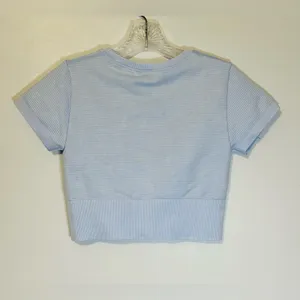 Offline By Aerie Crop Top Women's Size Small P Lined Light Blue Stretch Seamless thumbnail 2