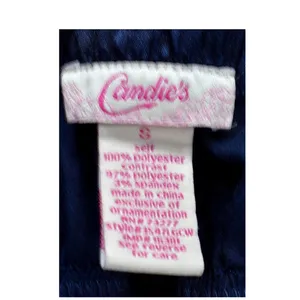 Candies Navy Blue Paisley Satin Handkerchief Hem Bustier Camisole Top Small thumbnail 7