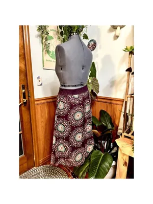 LulaRoe Purple Paisley Flowy Skirt thumbnail 2