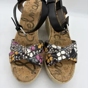 Sam Edelman Womens 10 Sandals‎ Destin Wedge Espadrille Floral Platform Shoes thumbnail 10