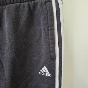 Women's Adidas Jogger Sweatpants Thick Cozy Logo Black Sporty Athletic Y2K 90s M thumbnail 5