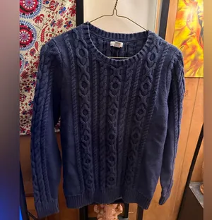 Women’s Vintage L.L. Bean Navy Blue Sweater Size Medium thumbnail 1