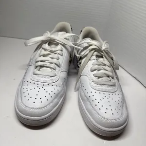 Nike Court Vision Low White w/Leopard Swoosh Court Shoe - Women's Size 8 thumbnail 2