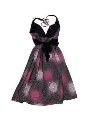 My Michelle Black Halter Slip with Pink and White thumbnail 2
