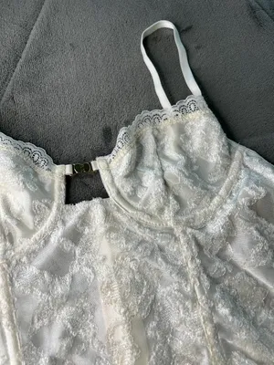 Corset Crop Top White thumbnail 2