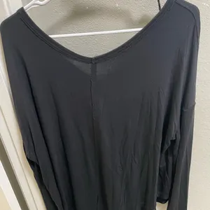 Free People Women Tunic Top Sz S Black Moonshine V Neck Oversized Viscose thumbnail 3