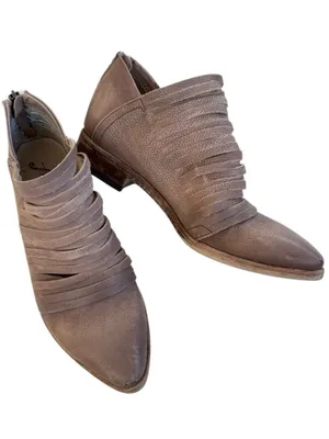EUC Free People Leather Lost Valley Strappy Booties Size 7.5 thumbnail 1