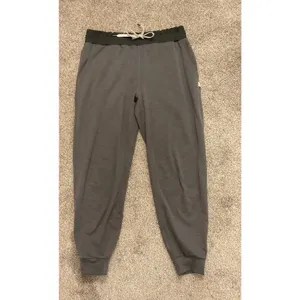 Vuori Lux Rib Performance Jogger Gray Ribbed Athleisure Lounge Pants, Size S thumbnail 3