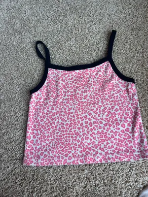 Brandy Melville Pink Cheetah Print Top thumbnail 2