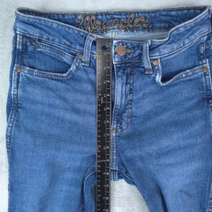 Wrangler Retro Green Jeans Trumpet Flare High Rise Womens 27x30 Blue Western thumbnail 10