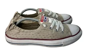 Converse Women's Chuck Taylor Cinch Tan Eyelet Shoe Size 8 #532 thumbnail 1