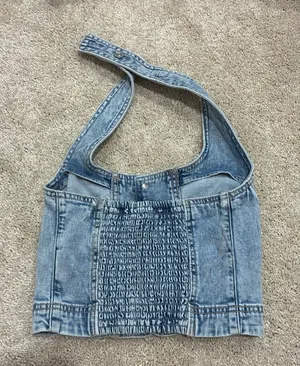 Denim Halter Top thumbnail 1