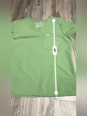 Figs Olive Green V-Neck Scrub Top thumbnail 11