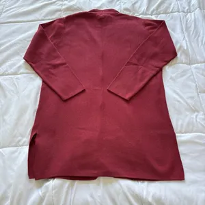 Vintage Womens‎ Medium Red Cardigan Sweater 100% Cotton Button Down Fall Autumn thumbnail 7