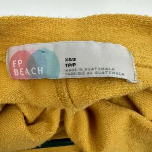 FP Beach Free People size XS/S yellow long sleeve blouse‎ tunic cotton blend thumbnail 4
