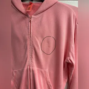 Skims Pink French Terry Zip-Up Hoodie Size Medium thumbnail 3