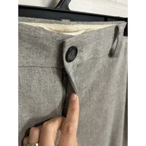 Banana Republic Martin Fit Wool Blend Wide Leg Gray Trouser Pant 8, Office thumbnail 2