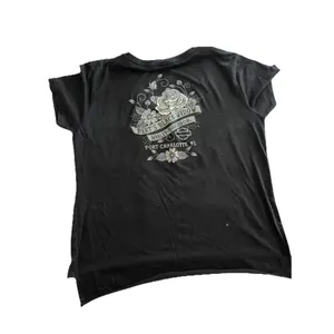 Harley Davidson T Shirt Black Widow Port Charlotte FL Scoop Neck L thumbnail 2