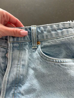 H&M Light Blue Straight Leg High Waist Jeans Us4 thumbnail 8