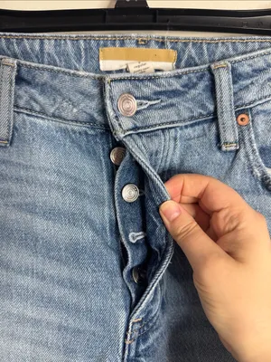 Goldie Blues Cheeky Taper Ankle Hi rise Original Fit Light Distressed Jeans sz 8 thumbnail 6