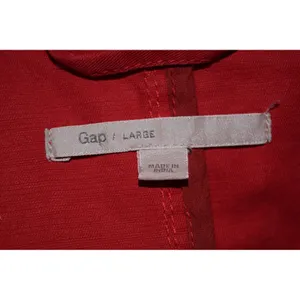 Gap Utility Jacket Womens Large Red Excellent Cotton Field Drawstring Waist thumbnail 5